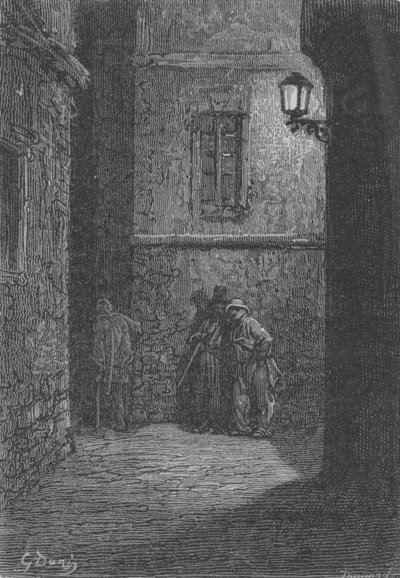 Two Night Vagabonds by Gustave after Dore